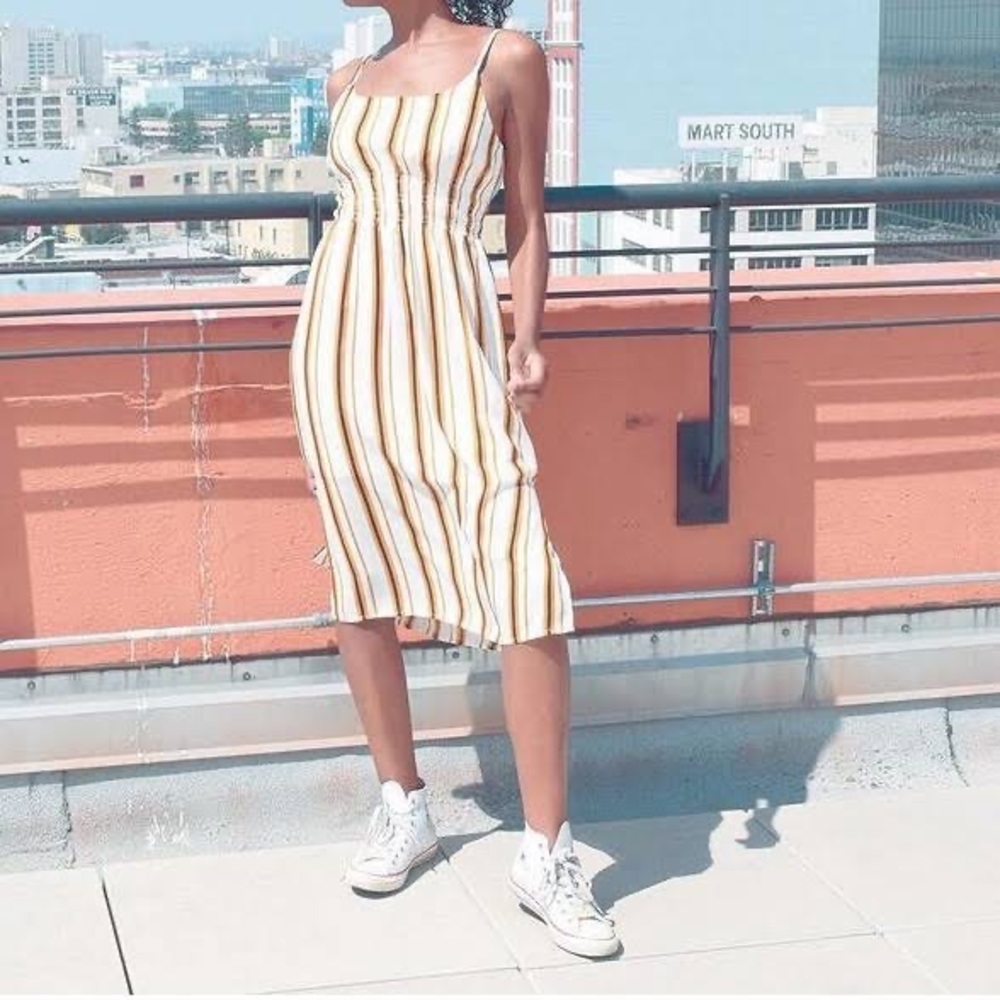 Mimi Chica | Striped Smocked Dress / summer / slip on/